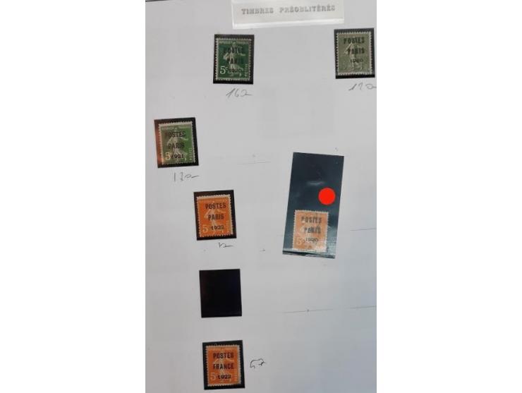France Air Mail stamps 1927-2007: military stamps, 1920-1998  pre-canceled stamps., mixed condition, Mounted in a spring albu